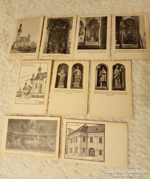 Dunakanyar,Kőszeg 25 fotó litográfia képeslap 1945 előtt