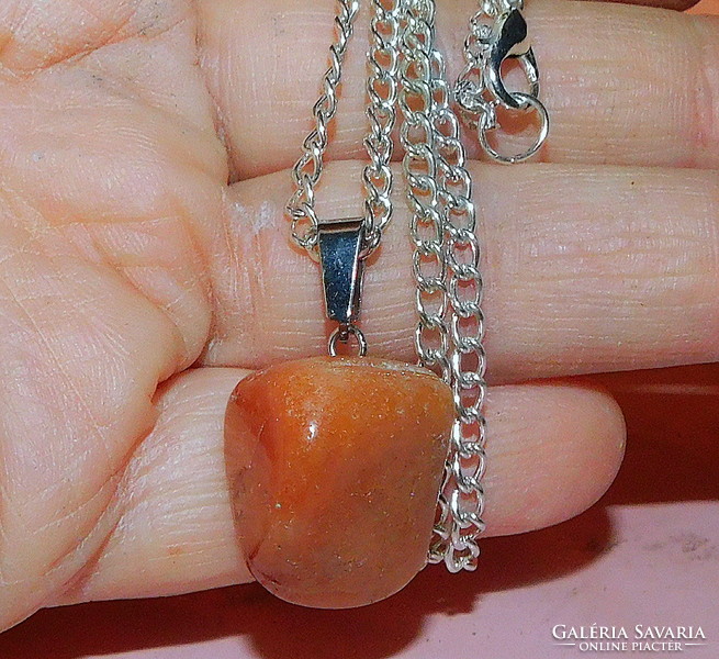 Jasper mineral stone spencer necklace 55 cm