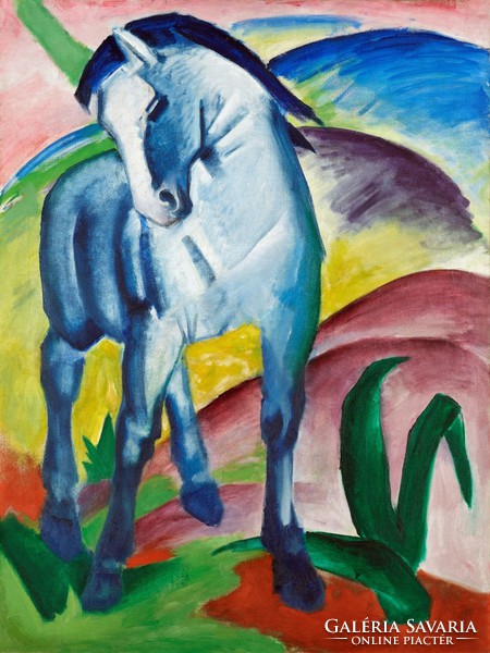 Franz Marc - Kék ló - reprint