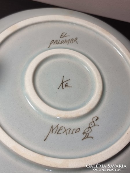 El Palomar - Mexico tradicionális kerámia, 6 személyes teás/reggeliző készlet, XX.szd második fele