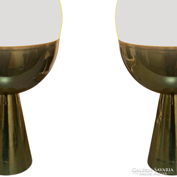 Mid-century table lamp - copper and glass