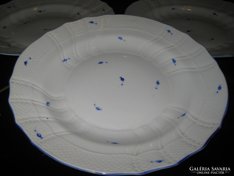 Herendi, 3 tertia flat plates, diameter 25.4 cm
