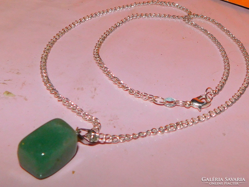 Jade mineral stone spencer necklace 58 cm
