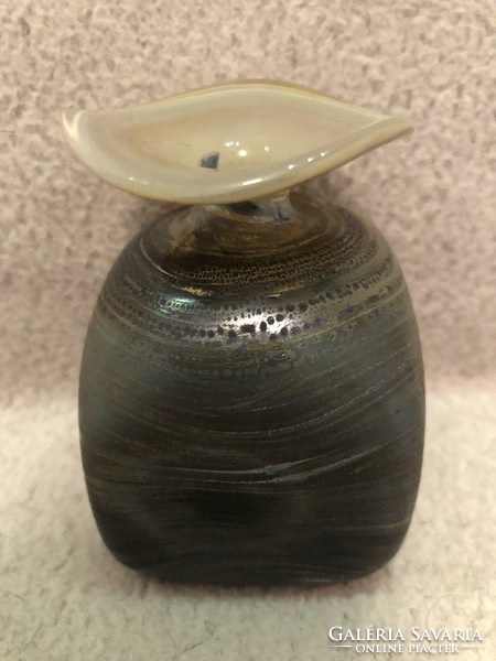 Old tiffany patterned glass vase.