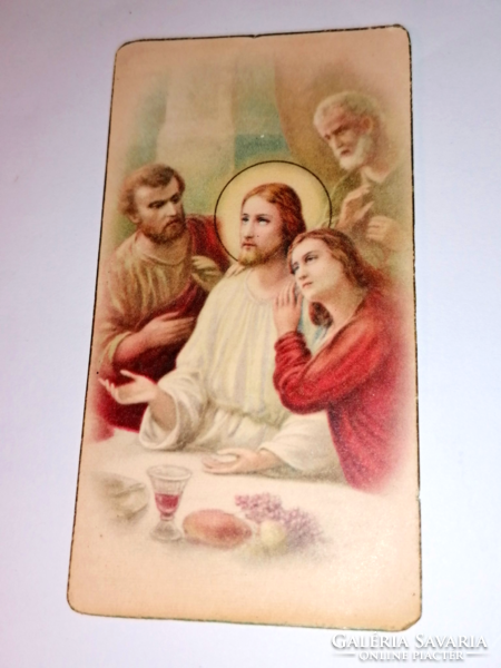Last Supper, old holy image, prayer, prayer book 78.