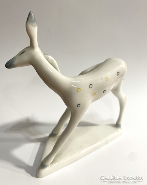 Retro aquincum porcelain deer figurine