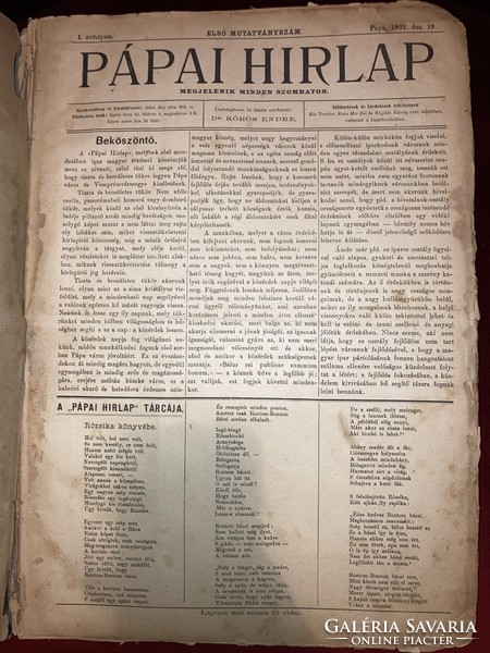 Pápa 1903-1904!! Pápai Hírlap/ 53 példány számból álló gyűjtői ritkaság!!!