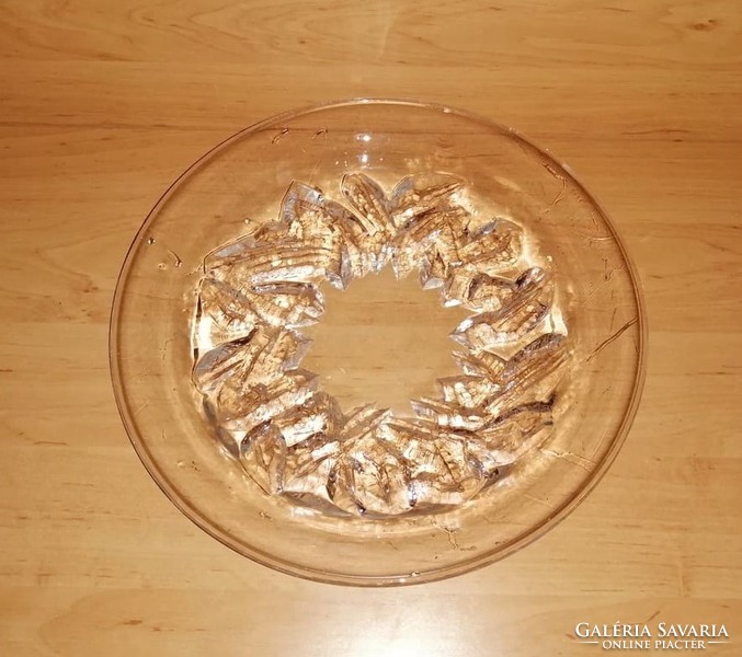 Vastag üveg kínáló tál 30,5 cm, 1,66 kg (6p)