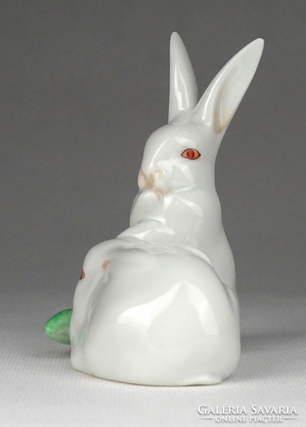 1H408 corn-eating Herend porcelain bunny pair 1944
