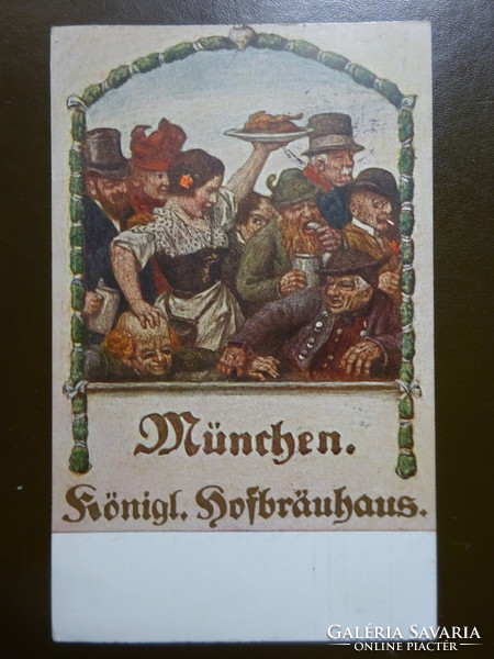 Beer - Munich German beer postcard