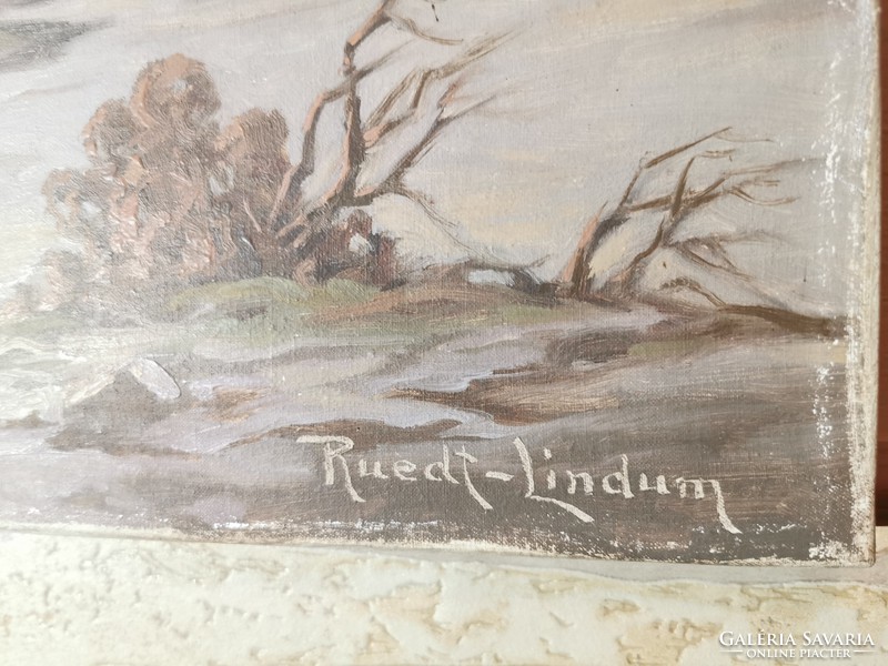 August von (ruedt) rüdt-lindum (1900-1966) autumn landscape, herbt landschaft