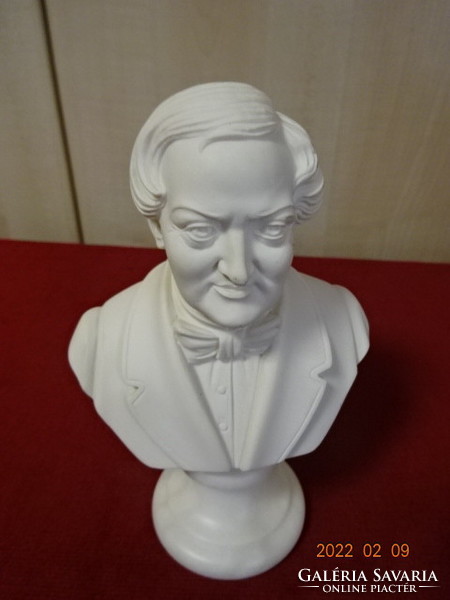 Alabaster bust of Rossini, marble base. He has! Jókai.
