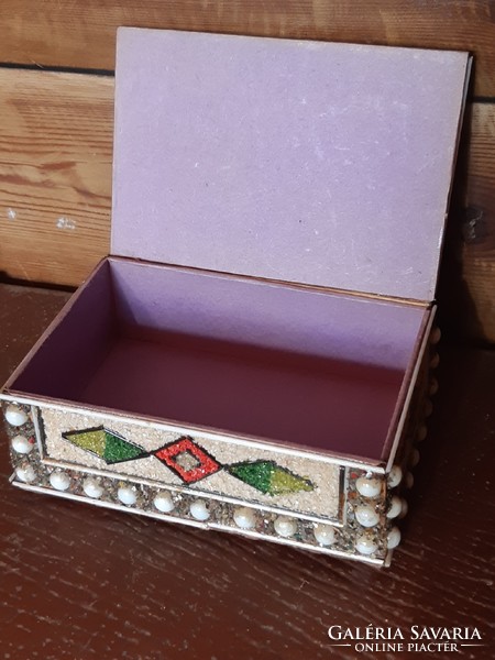 Old interesting gift box with glass decoration