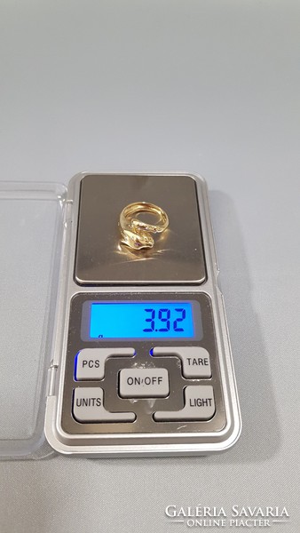 Arany 14k női párducos gyűrű 3,92g