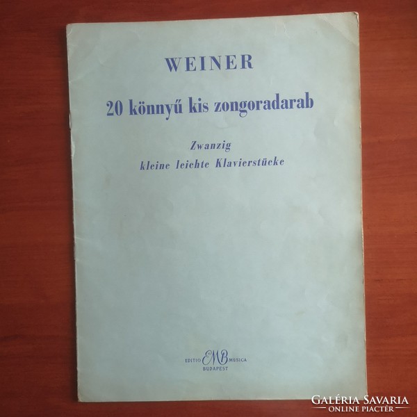 Weiner Leó 20 könnyű kis zongoradarab 1967