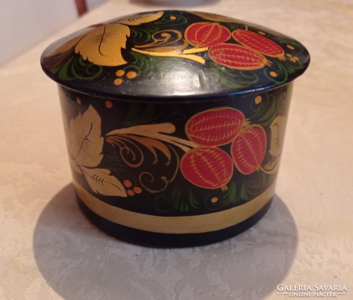 3-piece Russian hand-painted lacquer set