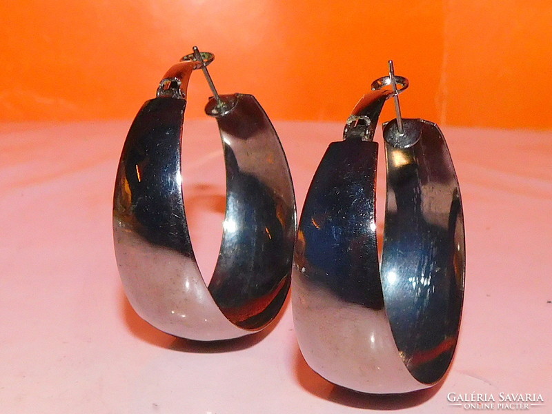 Anthracite gray vintage hoop earrings