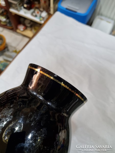 Régi festett üveg váza