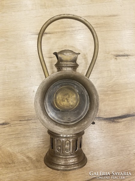 Old carbide lamp with lantern