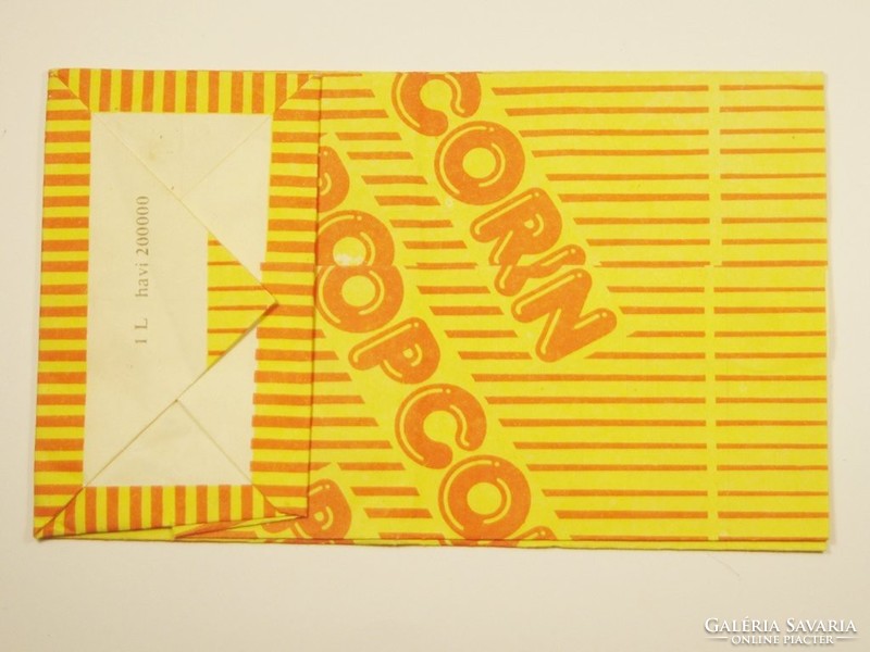Retro POPCORN pattogatott kukorica papír zacskó - Amero Kommersz BT. - 1990-es évekből