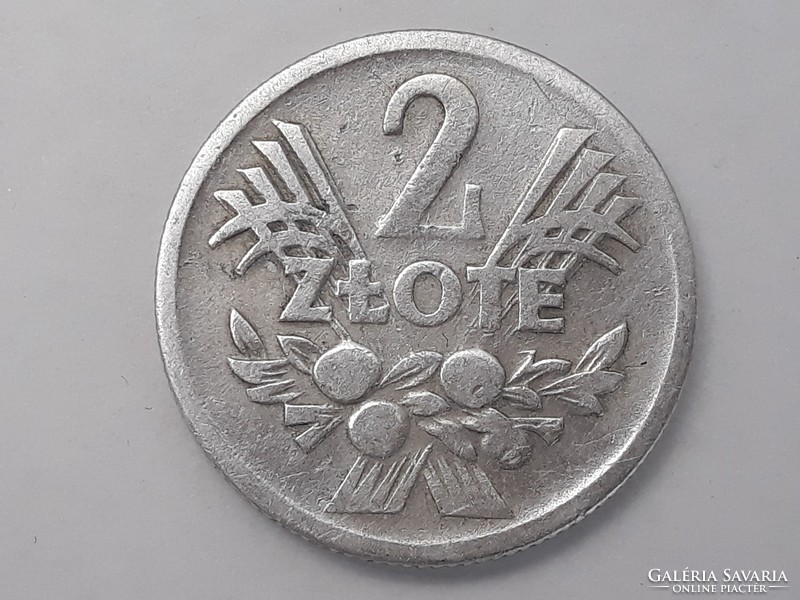 Lengyelország 2 Zloty 1958 érme - Lengyel 2 ZL 1958 külföldi pénzérme