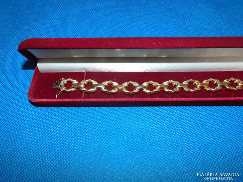 Gold three color 14k women's bracelet 15.5 Gr