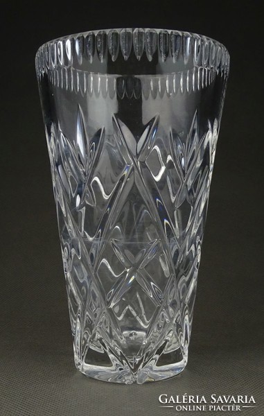 1H763 thick-walled beautiful polished glass vase 15.5 Cm
