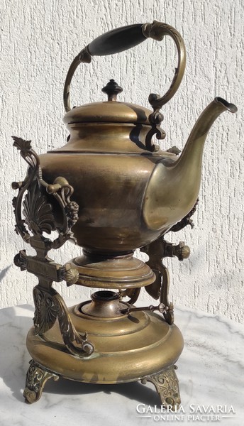 Gyönyörű antik 1800-as évek Szamovár, teafőzö,19.szàzad! vastag anyag mester jegyes, Oroszlán