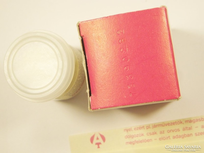 Retro Meristin tabletta papír doboz tájékoztató és üveg - Alkaloida Gyógyszergyár - 1980-as évekből