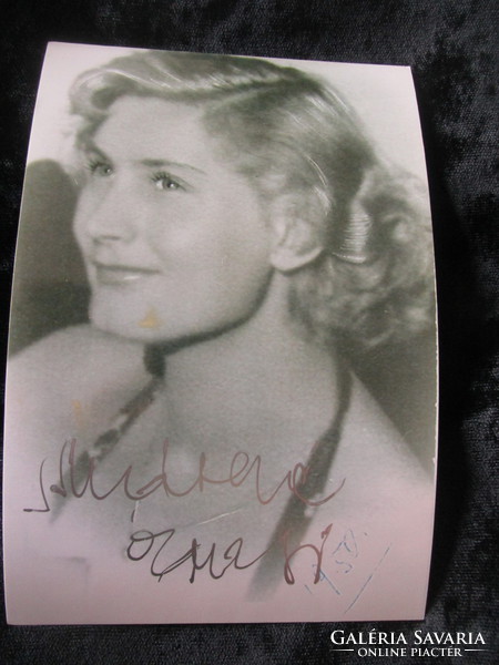 Actress Erzsi Máthé autograph self-signed - dedicated photo collectors 1950
