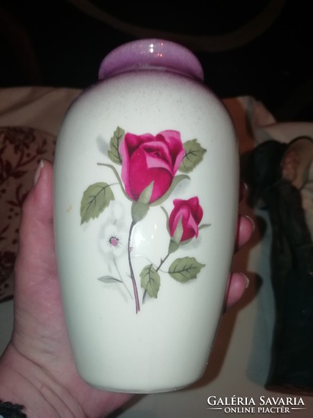 Rózsás nagyon szép váza hibátlan állapotban