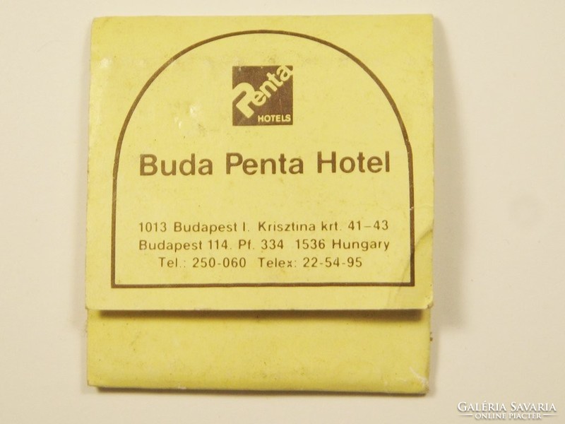 Retro reklám gyufa gyufásdoboz - Buda Penta Hotel - Horoszkóp Night Club  - Capri - 1980-as évekből