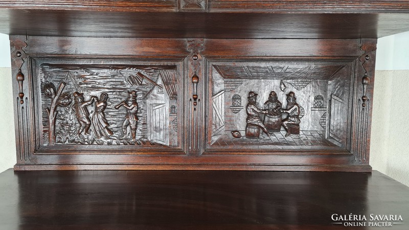 A492 freshly renovated antique, renaissance style sideboard
