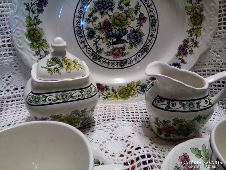 English faience cups + bowl