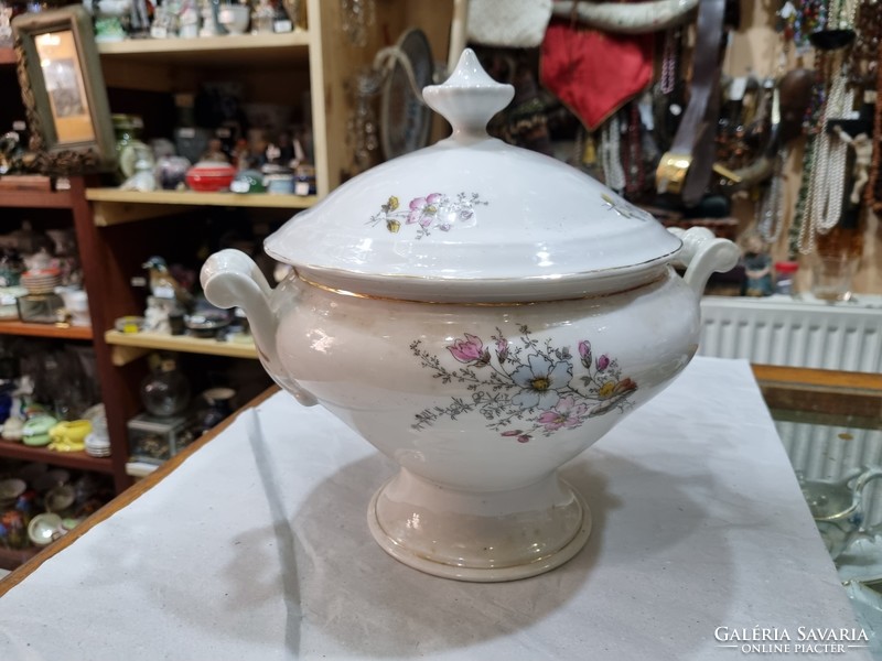 Bowl of old porcelain soup