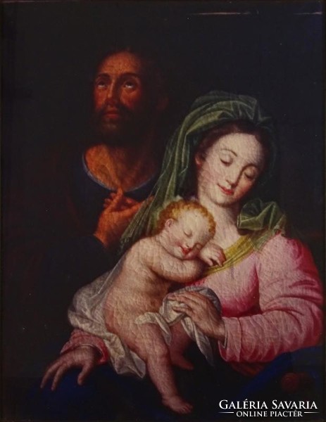 1H721 Mary with the Little Jesus the Holy Family Large Framed Color Photography 38.5 X 30cm