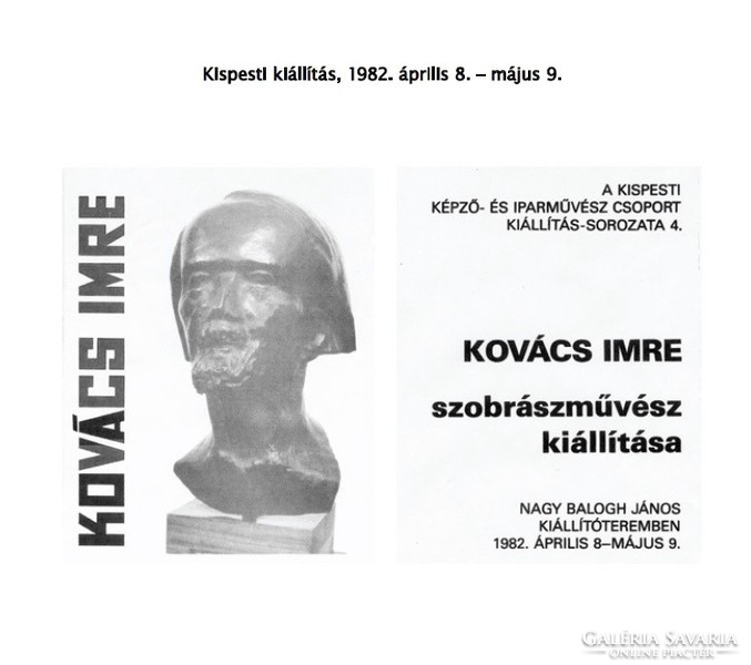 Kovács Imre (1936-1996): Király, 1973 - jelzett, reprodukált bronz szobor, kiállításon szerepelt