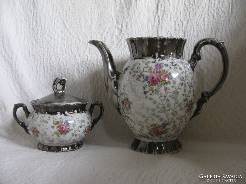 Feinsilber bavaria spout and sugar bowl old special, marked bavaria porcelain