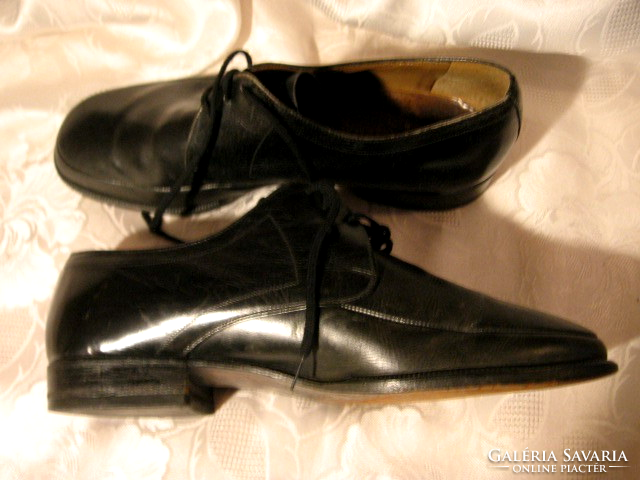 Fekete bőr Derby SALAMANDER férfi cipő 8