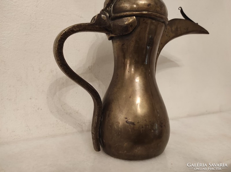 Antik konyhai eszköz sárgaréz arab kávé kiöntő kancsó 514 4979