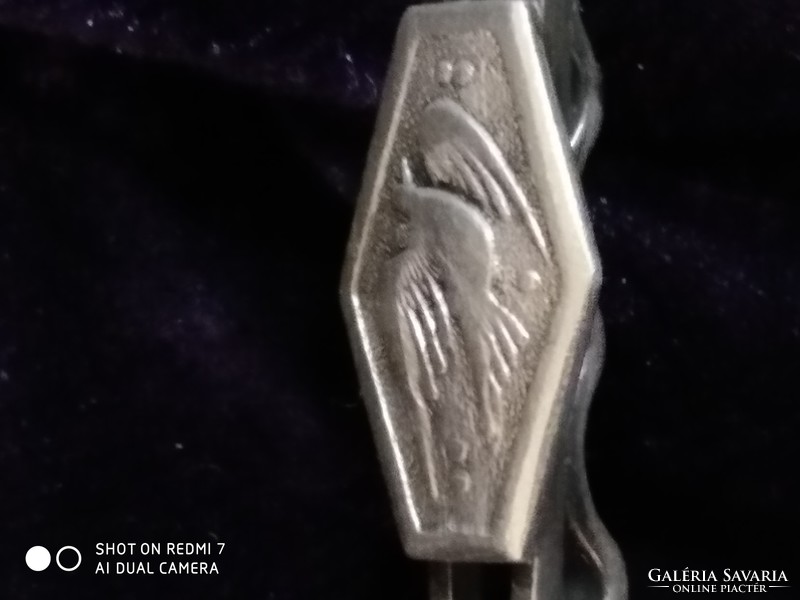 Silver (900) tie clip pigeon motif / Vietnamese /