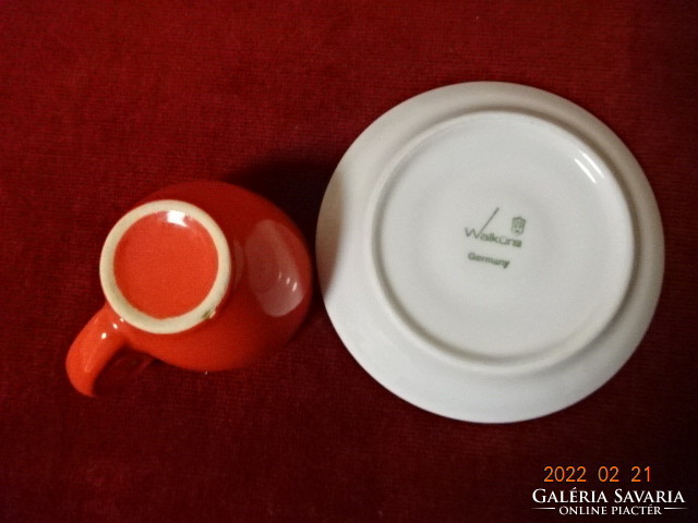 Walküre German porcelain coffee cup + placemat. Hungarian national color. He has! Jókai.