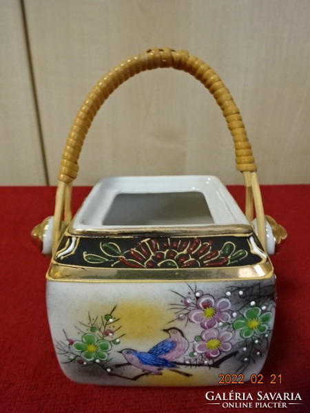 Japán porcelán, tea fű tartó - tető nélküli, vitrin minőség. Vanneki! Jókai.