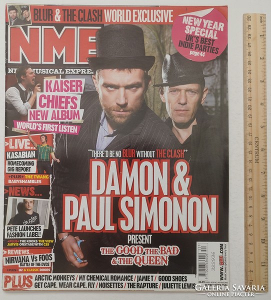 NME New Musical Express magazin 2006-12-30 Albarn Simonon Babyshambles Noisettes Jamie T My Chemical