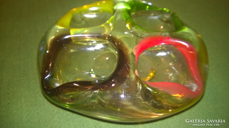 Retro-bohemia glass serving bowl flawless beauty