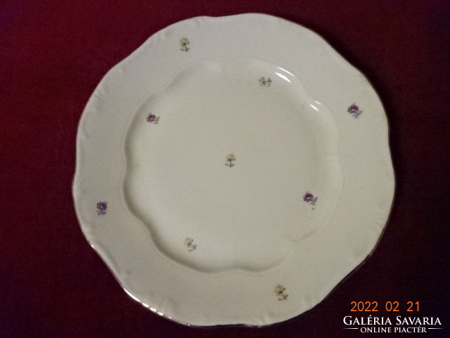 Zsolnay porcelain, antique, cream-colored flat plate with gold edging. He has! Jókai.