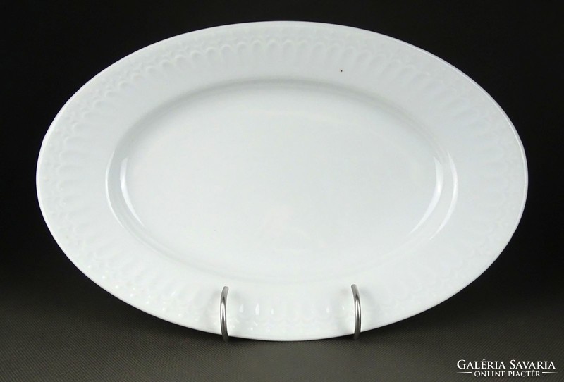 1H787 Gebrüder Benedict White Porcelain Roast Bowl 22 x 33.5 Cm