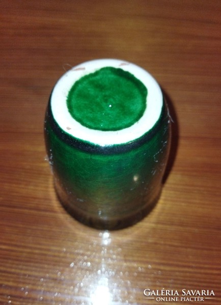 Zöld kerámia pohár, kis kaspó, váza