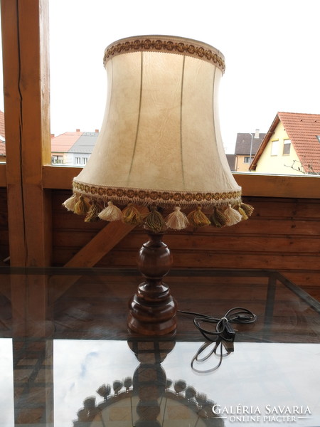 Large wooden table lamp / 69 cm!