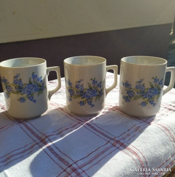 Zsolnay small floral antique mugs